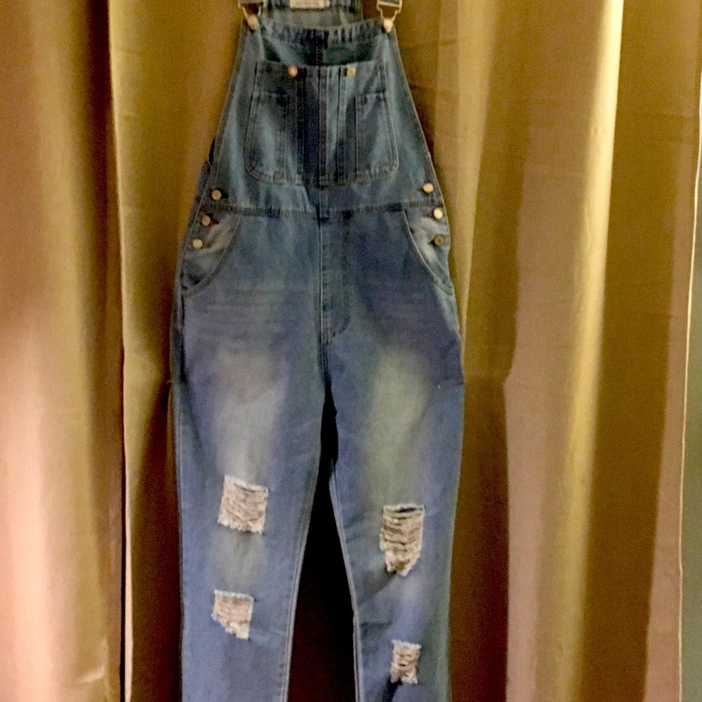 Miss Look Distressed Overalls